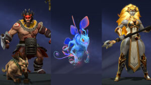 Dota 2 heroes Beastmaster, Puck, Dawnbreaker