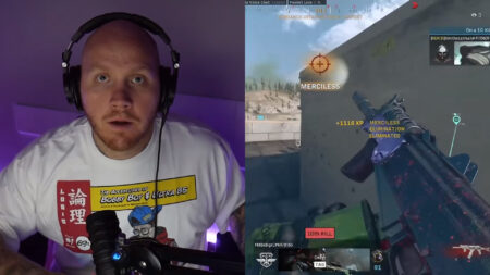 Side by side of TimTheTatman and his AK 47U class in Call of Duty: Warzone