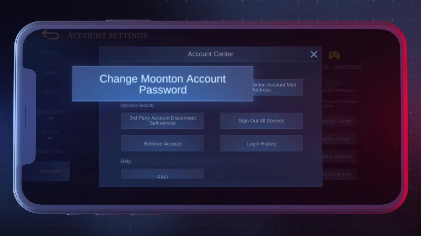 Moonton account